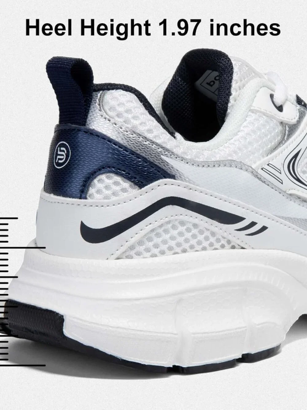 Women's White Chunky Fashion Sneakers Casual Sports Shoes Mesh Athletic